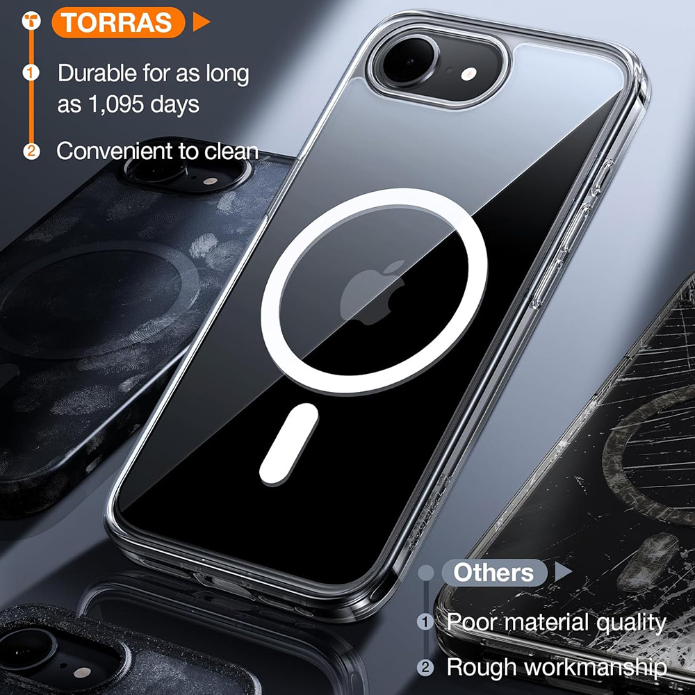 Torras - Guardian Magnetic Series - iPhone 16e / iPhone 17e - Clear