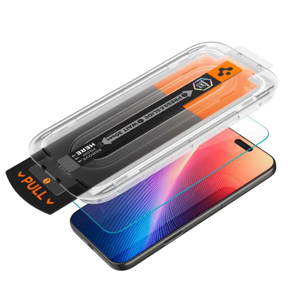 Spigen - Glas.tR EZ-FIT Pro HD (AGL10098) - iPhone 16 Pro / iPhone 17 / iPhone 17 Pro - Privacy