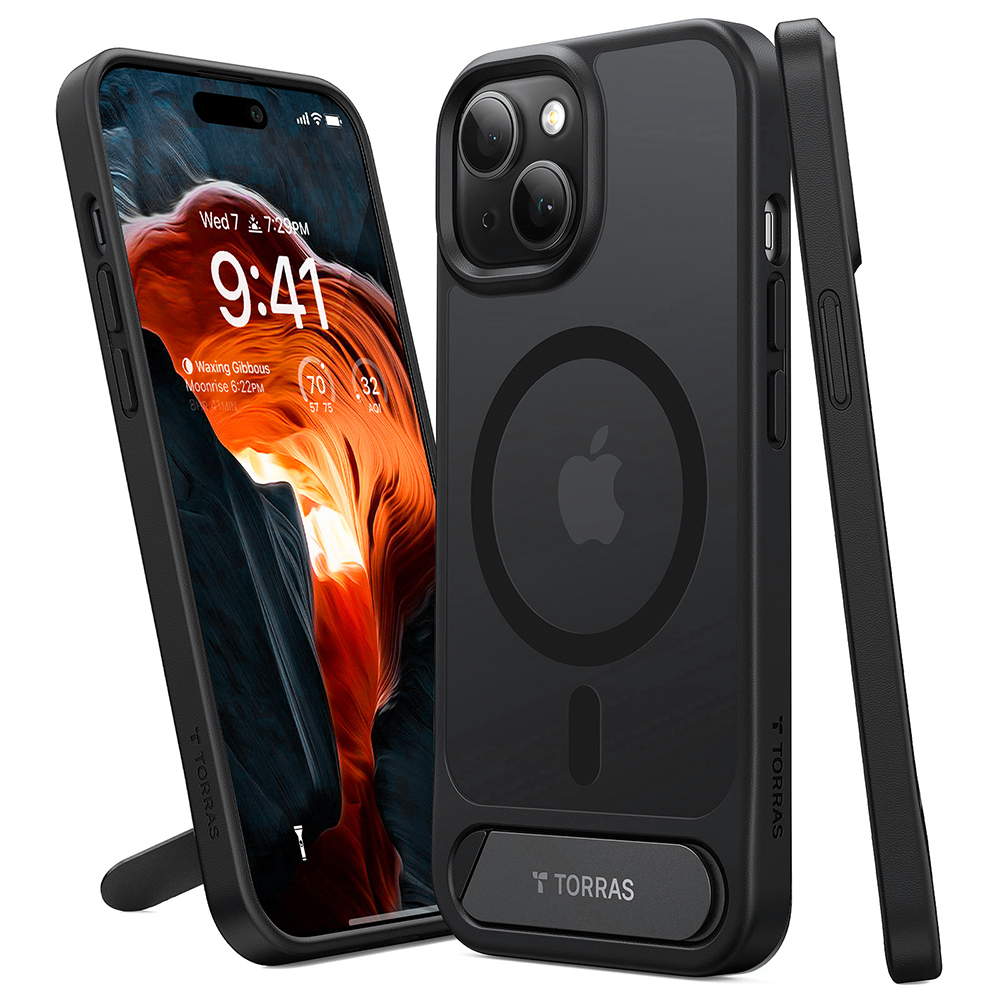 Torras - Pstand MagSafe - iPhone 15 - Black