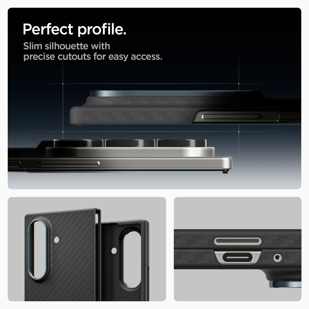 Spigen - Air Skin (ACS09555) - Samsung Galaxy Z Fold7 - Aramid Black
