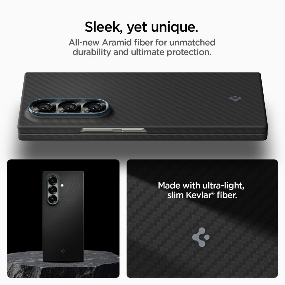 Spigen - Air Skin (ACS09555) - Samsung Galaxy Z Fold7 - Aramid Black