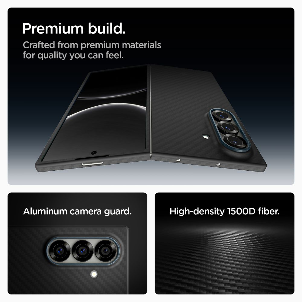 Spigen - Air Skin (ACS09555) - Samsung Galaxy Z Fold7 - Aramid Black