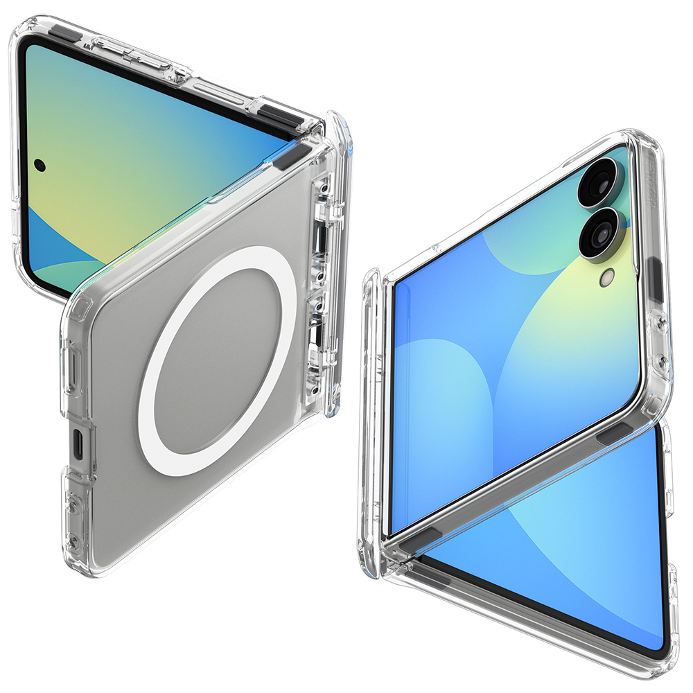 Spigen - Ultra Hybrid Pro MagSafe (ACS11524) - Samsung Galaxy Z Flip8 - Clear White
