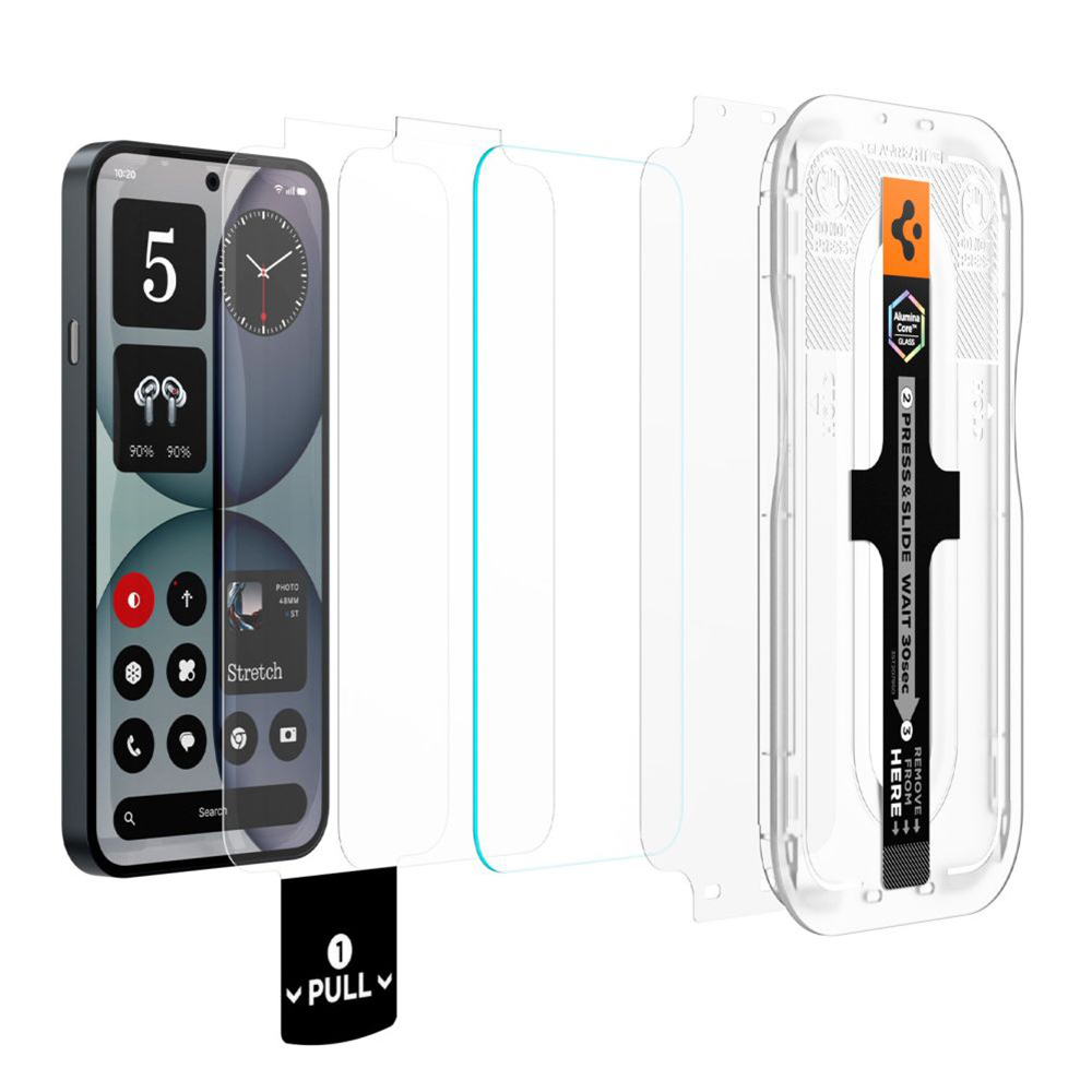 Spigen - (2 pack) Glas.tR EZ-FIT Pro (AGL11682) - Nothing Phone (4a) - Clear