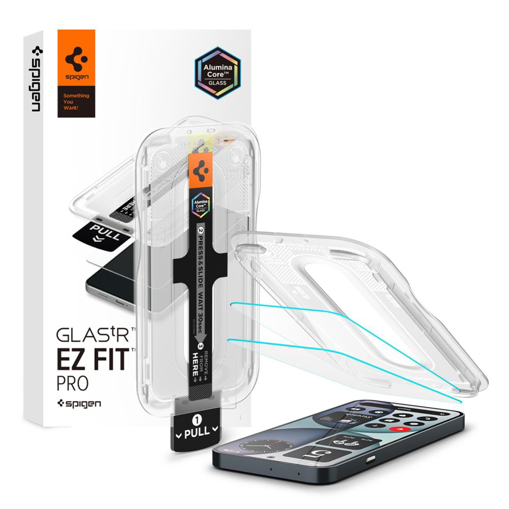 Spigen - (2 pack) Glas.tR EZ-FIT Pro (AGL11682) - Nothing Phone (4a) - Clear