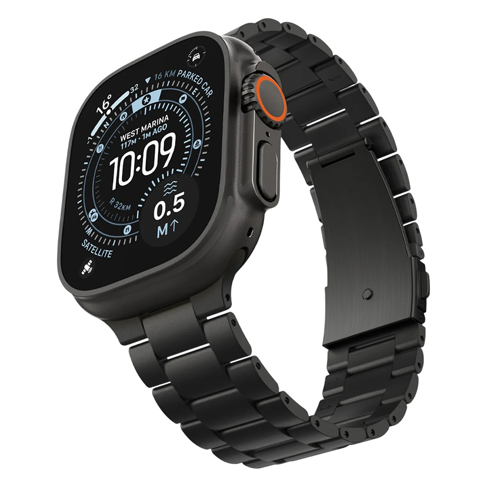 Spigen - Modern Fit - (AMP11577) Apple Watch 4/5/6/7/8/9/10/SE/SE 2/Ultra/Ultra 2/Ultra 3 (42/44/45/46/49mm) - Titanium Black