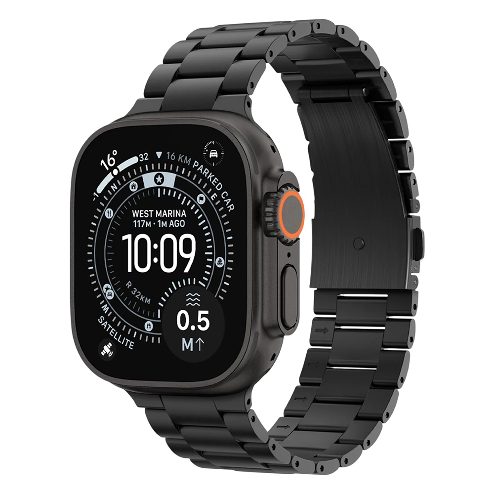 Spigen - Modern Fit - (AMP11577) Apple Watch 4/5/6/7/8/9/10/SE/SE 2/Ultra/Ultra 2/Ultra 3 (42/44/45/46/49mm) - Titanium Black