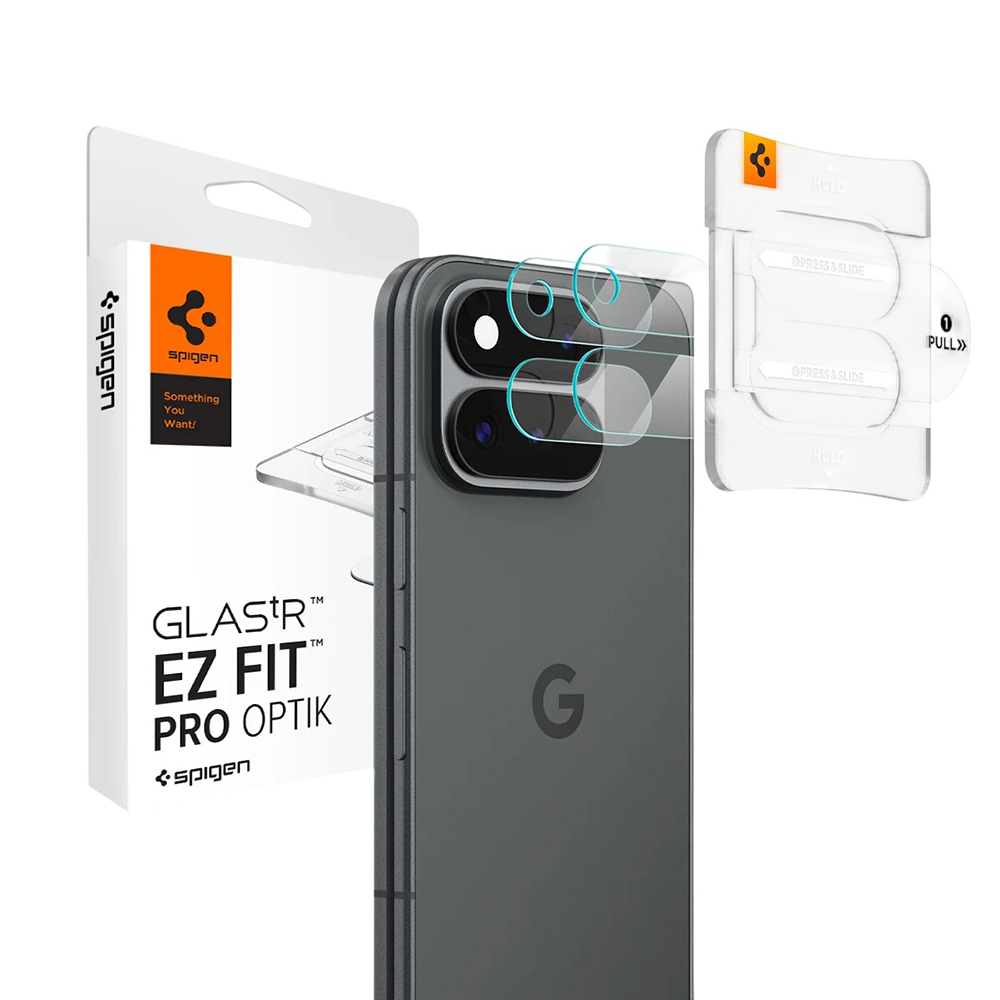 Spigen - (2 pack) Optik.tR EZ Fit Pro Camera Glass (AGL11491) - Google Pixel 11 Pro Fold - Crystal Clear