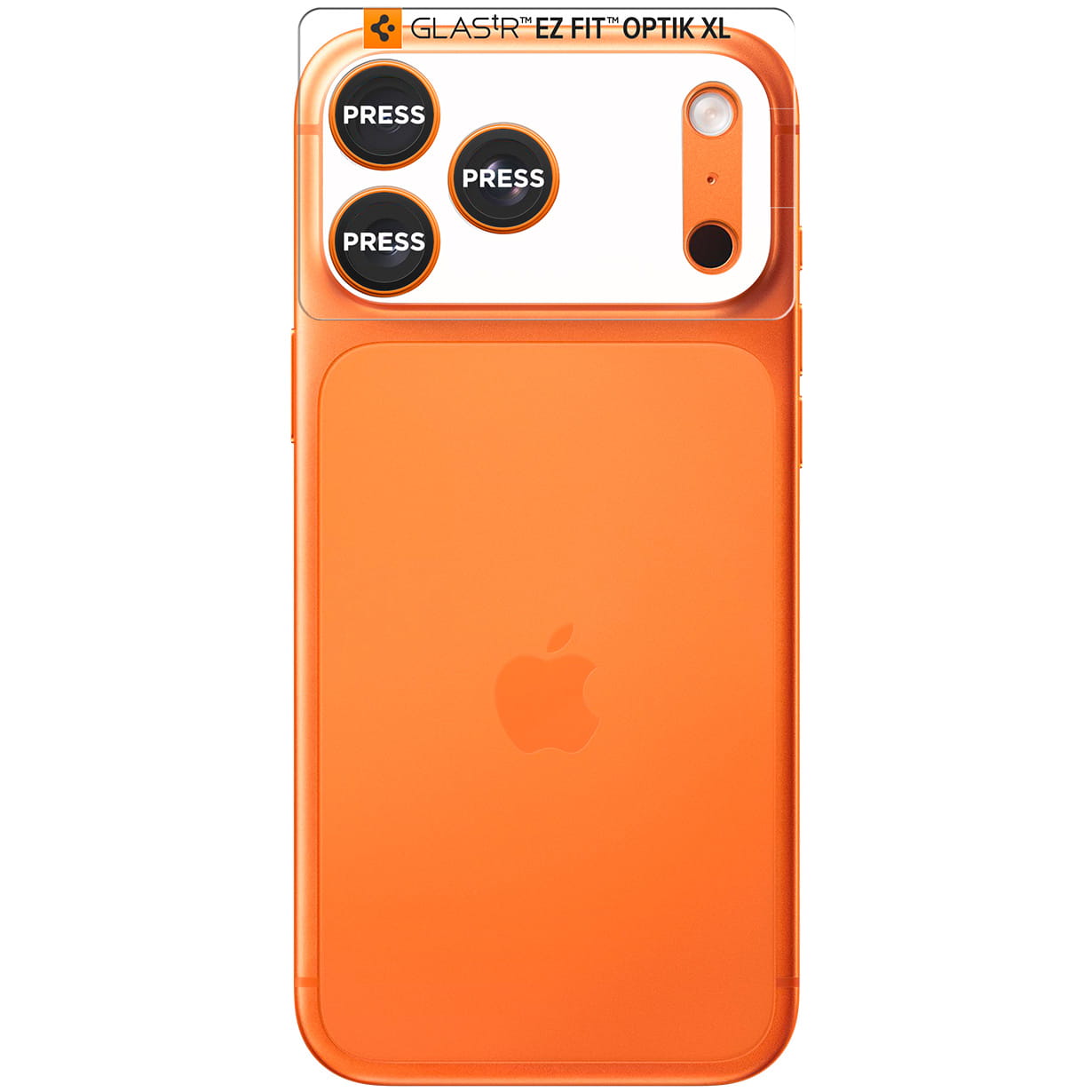 Spigen - Optik.tR EZ Fit Pro XL Camera Glass (AGL10645) - iPhone 17 Pro - Orange