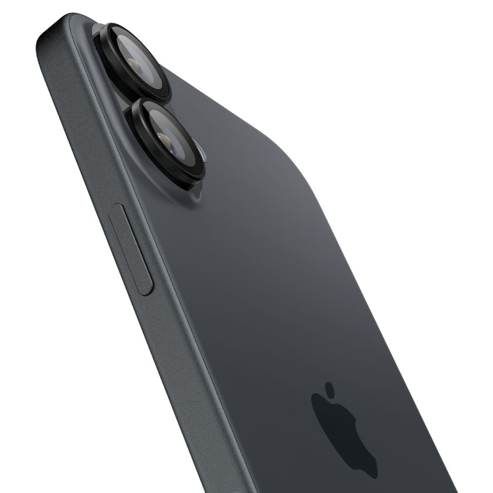 Spigen - (2 pack) Optik.tR EZ Fit Pro Camera Glass (AGL07921) - iPhone 17 / iPhone 16 Plus / iPhone 16 - Black