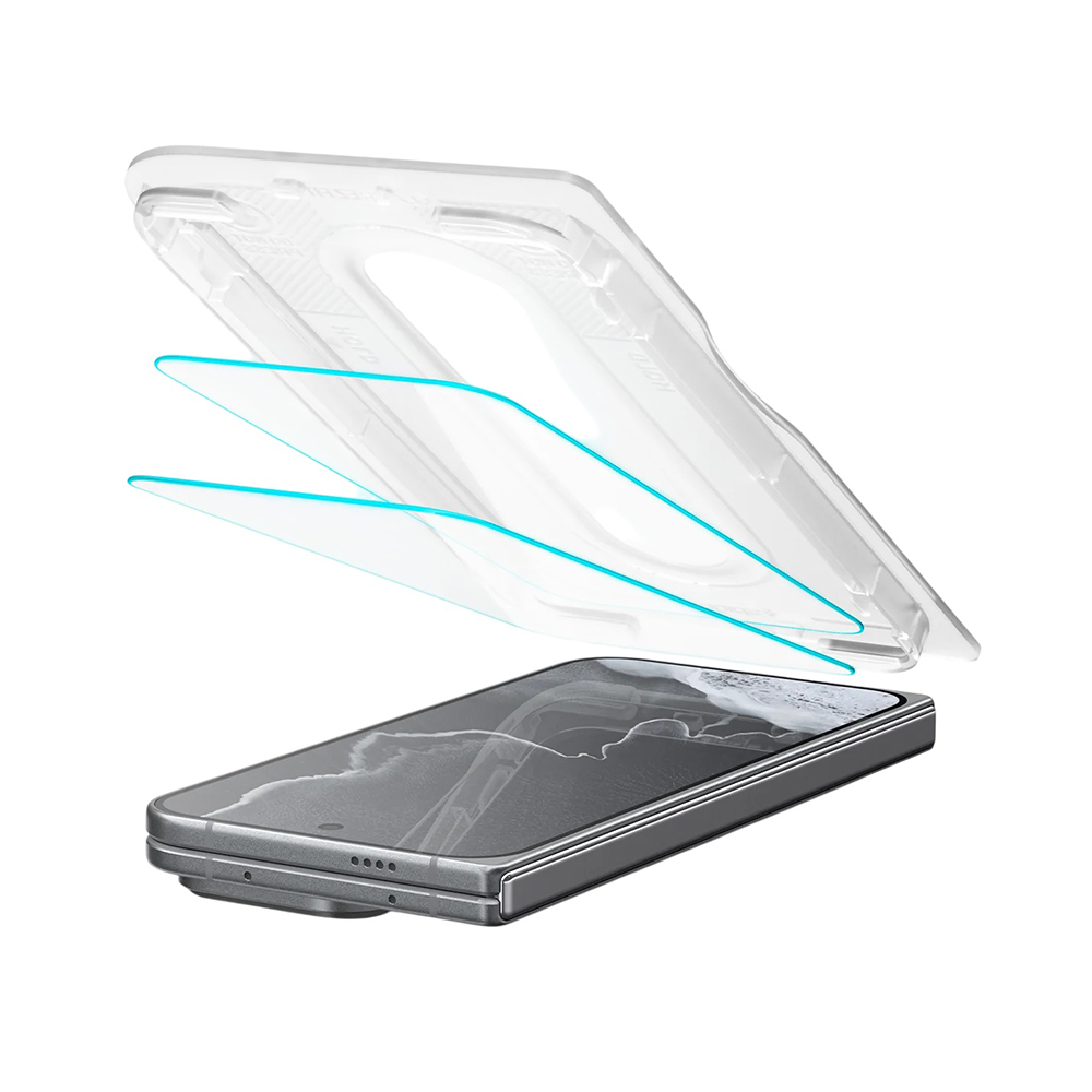 Spigen - (2 pack) Glas.tR EZ-FIT Pro (AGL11490) - Google Pixel 11 Pro Fold - Clear