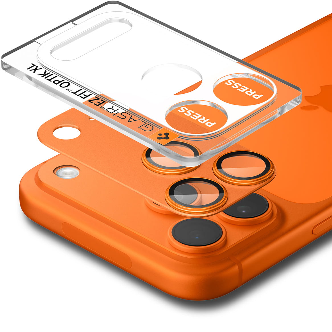 Spigen - Optik.tR EZ Fit Pro XL Camera Glass (AGL10650) - iPhone 17 Pro Max - Orange