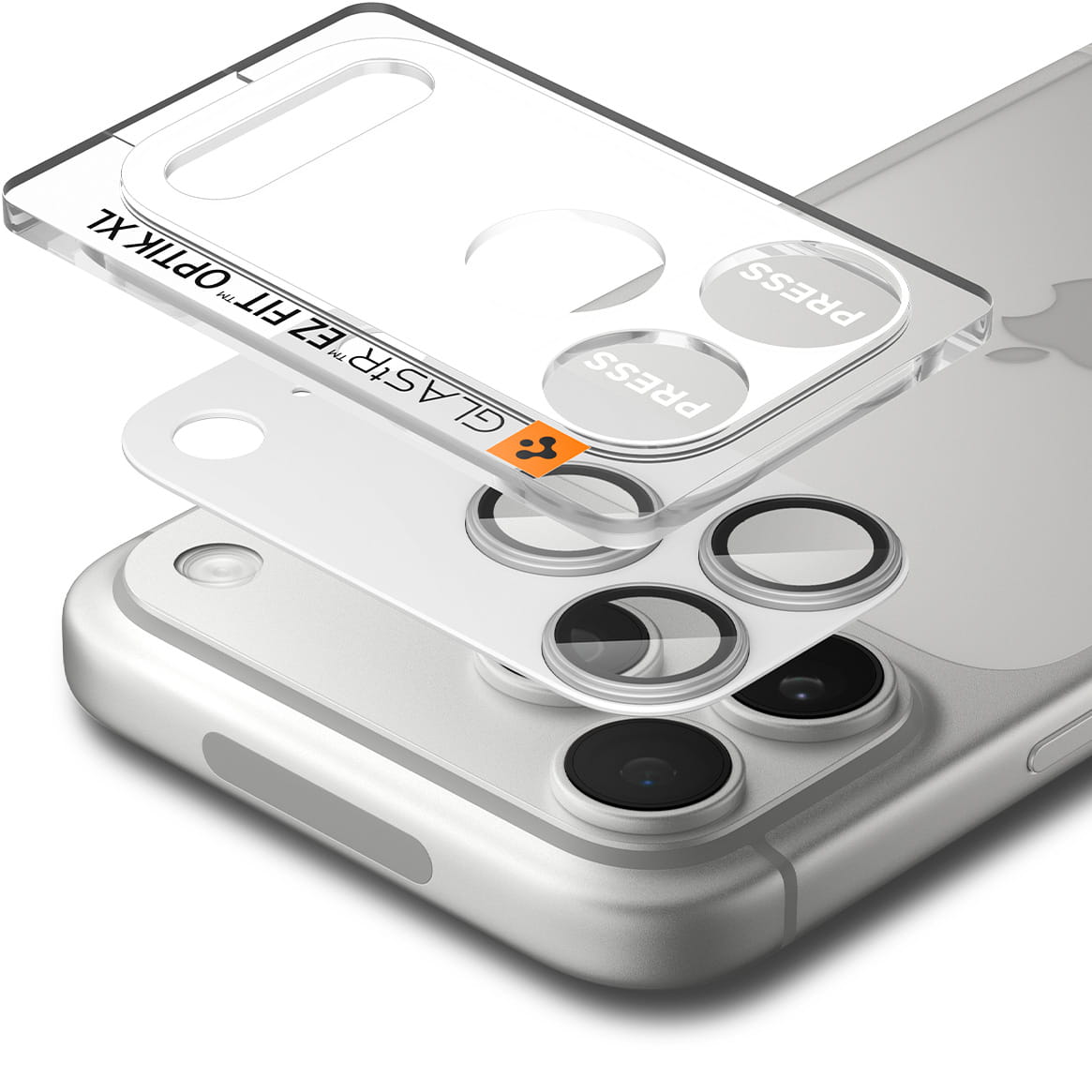 Spigen - Optik.tR EZ Fit Pro XL Camera Glass (AGL10652) - iPhone 17 Pro Max - Silver