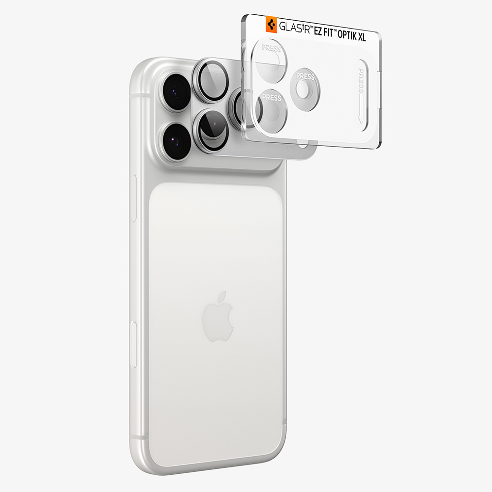 Spigen - Optik.tR EZ Fit Pro XL Camera Glass (AGL12038) - iPhone 18 Pro - Silver