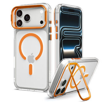 Spigen - Ultra Hybrid Optik S MagSafe (ACS11923) - iPhone 18 Pro / iPhone 17 Pro - Clear / Orange