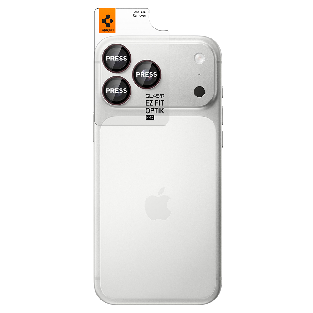 Spigen - (2 pack) Optik.tR EZ Fit Pro Camera Glass (AGL12044) - iPhone 18 Pro / iPhone 18 Pro Max - Dark Cherry