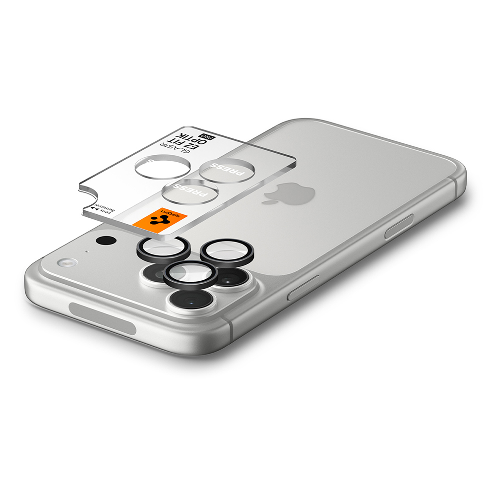 Spigen - (2 pack) Optik.tR EZ Fit Pro Camera Glass (AGL12043) - iPhone 18 Pro / iPhone 18 Pro Max - Dark Gray