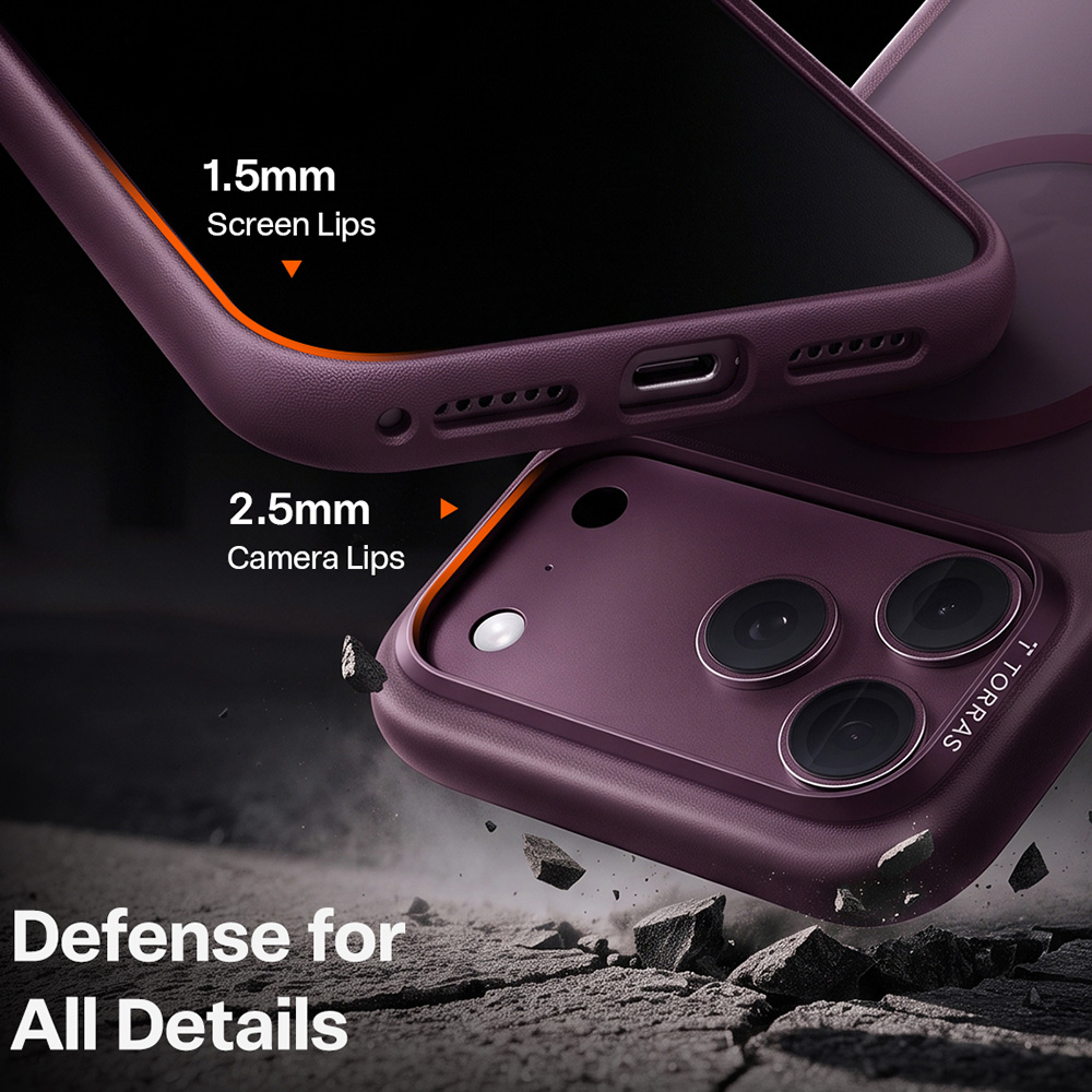 Torras - Guardian Magnetic Series - iPhone 18 Pro / iPhone 17 Pro - Purple