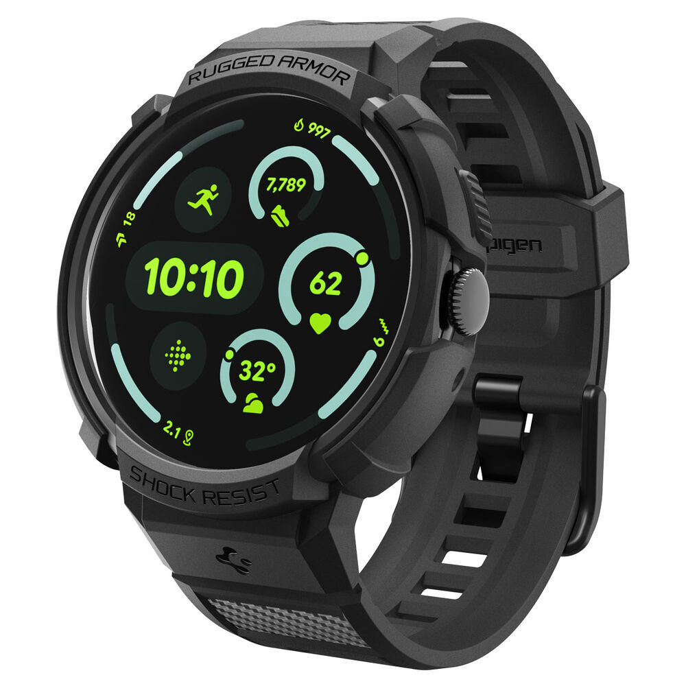 Spigen - Rugged Armor Pro (ACS11223) - Google Pixel Watch 5 45mm / Watch 4 45mm - Black