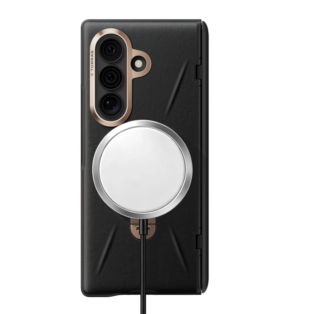 Torras - QPRO Leather Series - Samsung Galaxy Z Fold8 Ultra - Black