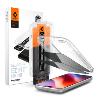 Spigen - (2 pack) Glas.tR EZ-FIT Pro HD (AGL12027) - iPhone 18 Pro - Privacy