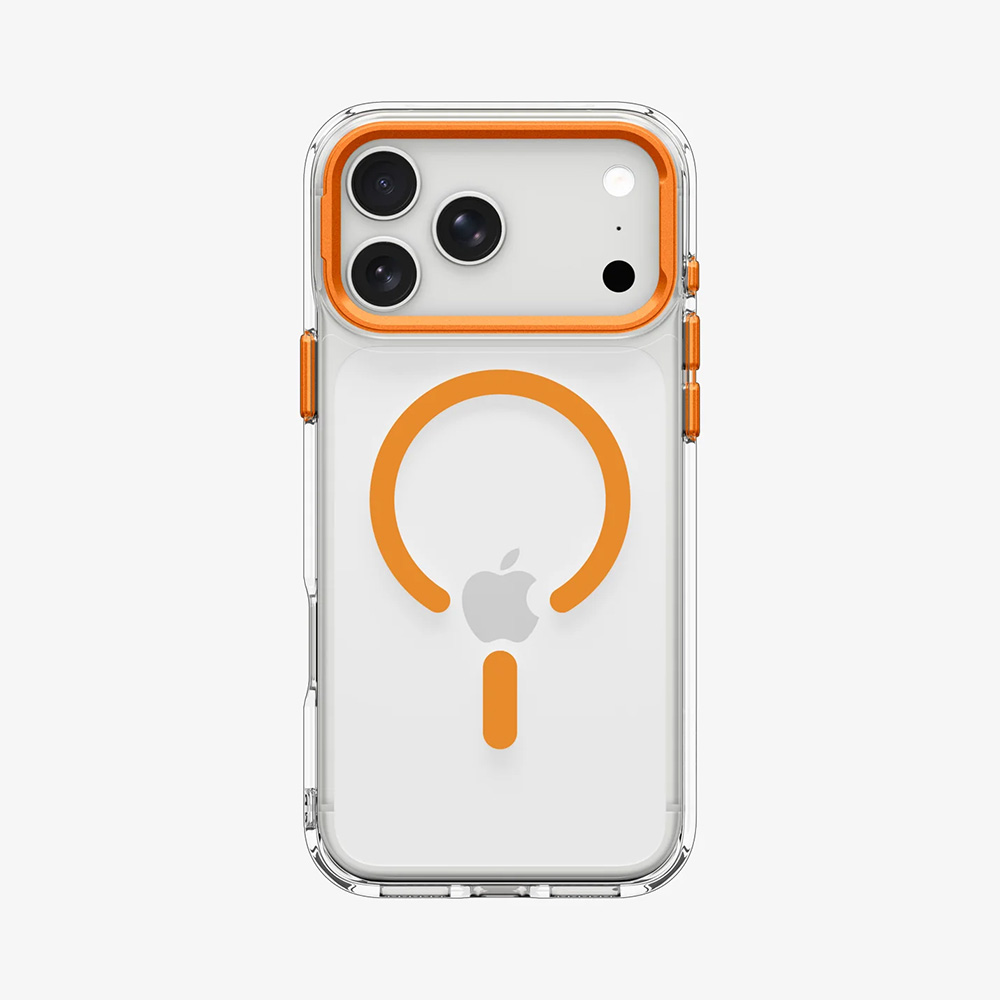 Spigen - Ultra Hybrid Optik S MagSafe (ACS11923) - iPhone 18 Pro / iPhone 17 Pro - Clear / Orange
