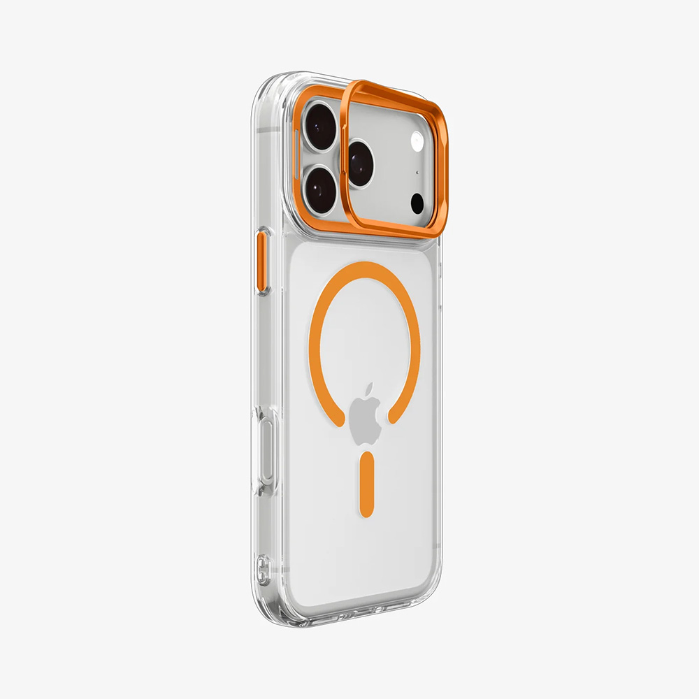 Spigen - Ultra Hybrid Optik S MagSafe (ACS11923) - iPhone 18 Pro / iPhone 17 Pro - Clear / Orange