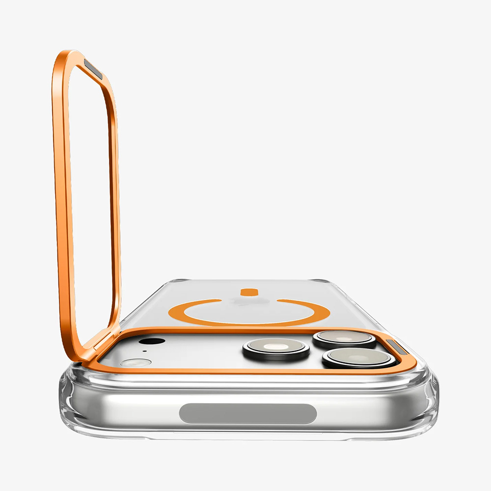 Spigen - Ultra Hybrid Optik S MagSafe (ACS11923) - iPhone 18 Pro / iPhone 17 Pro - Clear / Orange