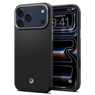 Spigen - Enzo Aramid "T" MagSafe (ACS09958) - iPhone 18 Pro / iPhone 17 Pro - Black / Silver