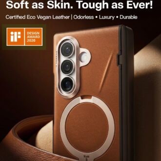Torras - QPRO Leather Series - Samsung Galaxy Z Fold8 Ultra - Brown