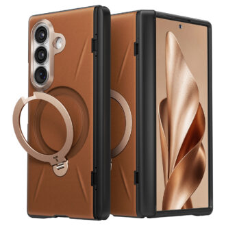 Torras - QPRO Leather Series - Samsung Galaxy Z Fold8 Ultra - Brown