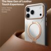 Torras - QPRO Leather Series - iPhone 17 Pro - Grey
