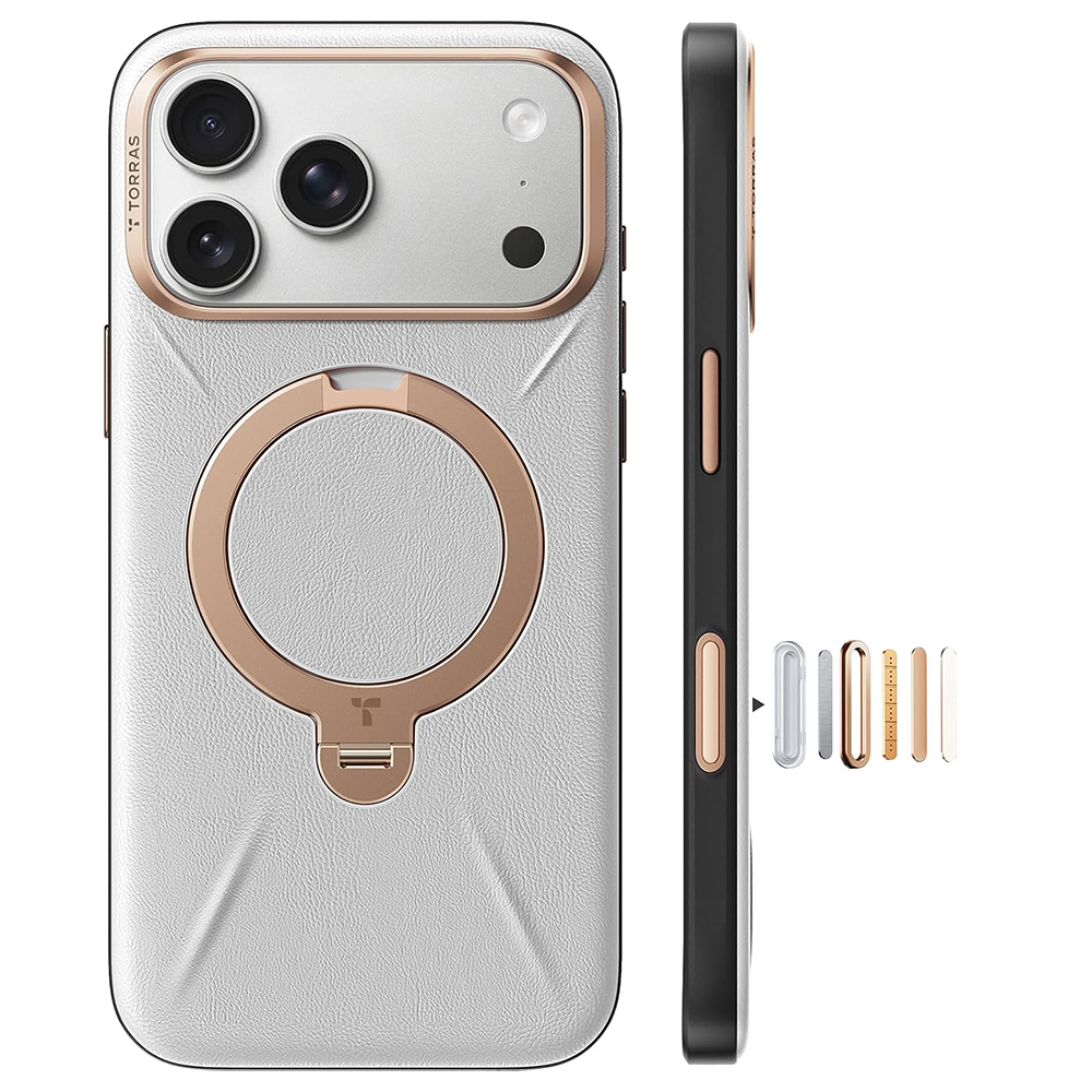 Torras - QPRO Leather Series - iPhone 17 Pro - Grey