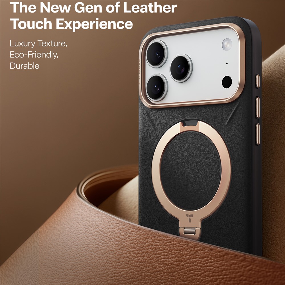 Torras - QPRO Leather Series - iPhone 17 Pro Max - Black