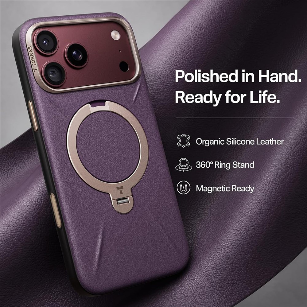Torras - QPRO Leather Series - iPhone 18 Pro / iPhone 17 Pro - Purple