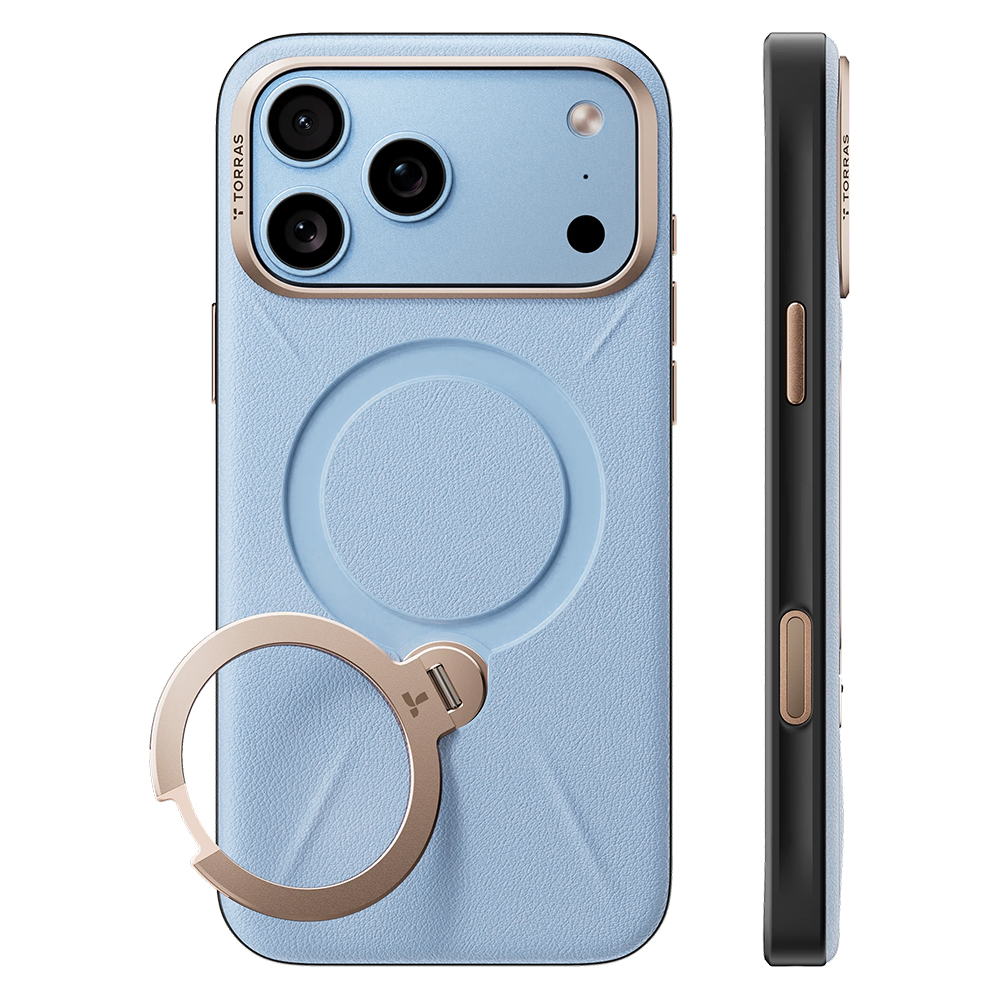 Torras - QPRO Leather Series - iPhone 18 Pro / iPhone 17 Pro - Blue
