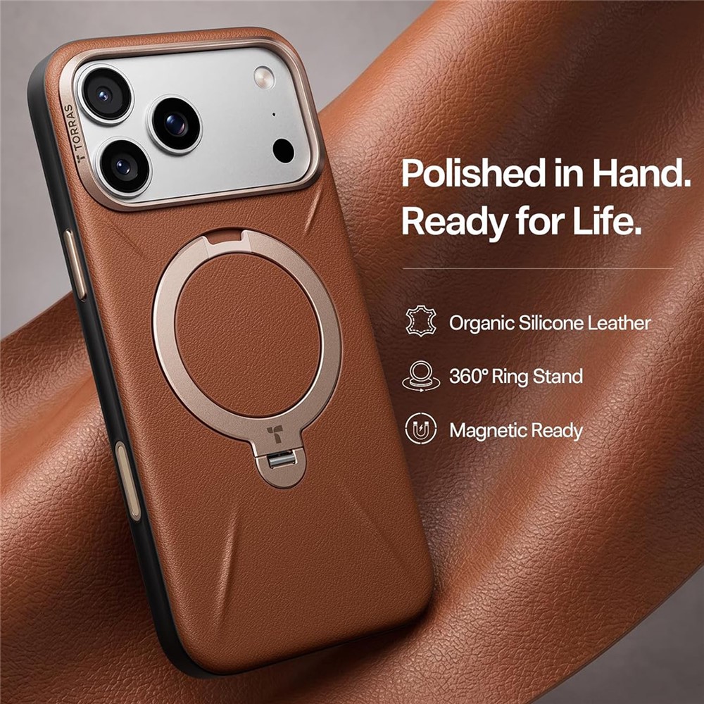 Torras - QPRO Leather Series - iPhone 18 Pro / iPhone 17 Pro - Brown