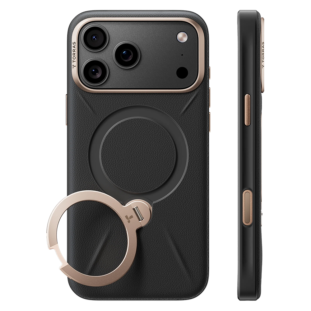 Torras - QPRO Leather Series - iPhone 18 Pro / iPhone 17 Pro - Black