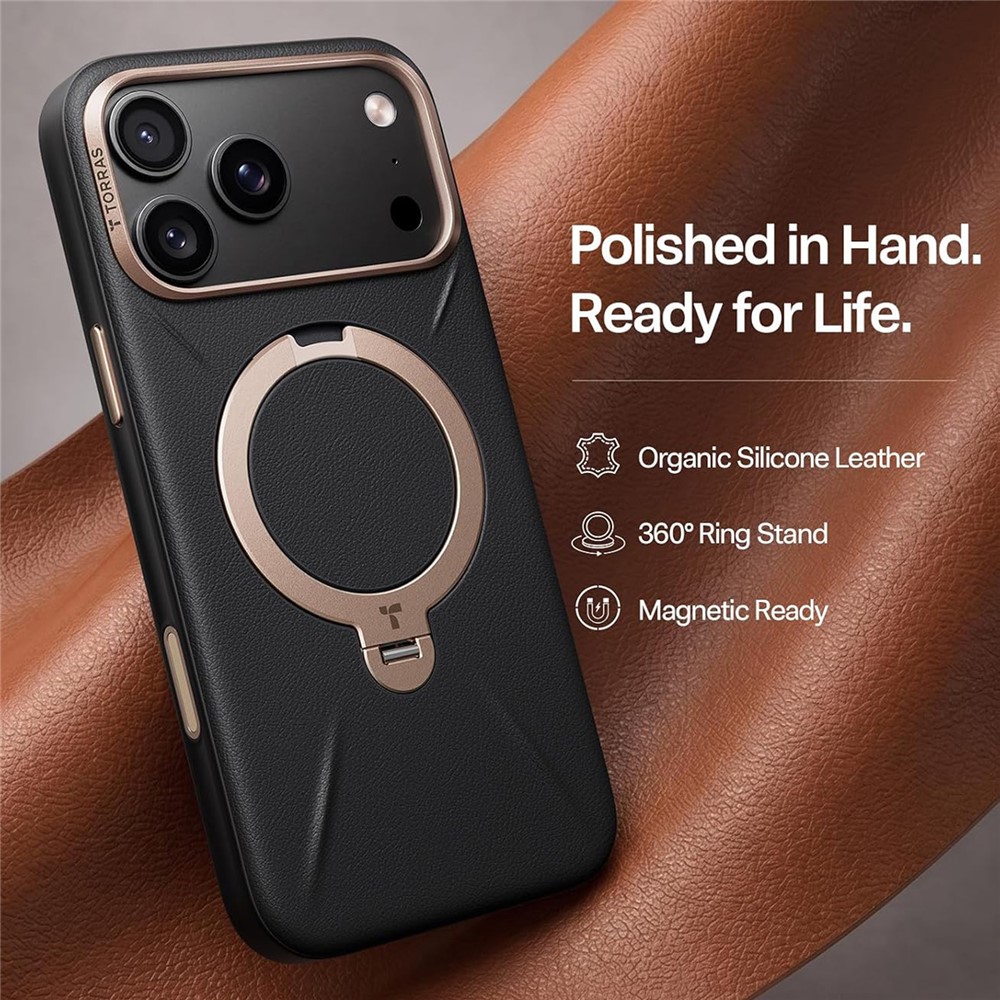Torras - QPRO Leather Series - iPhone 18 Pro Max / iPhone 17 Pro Max - Black
