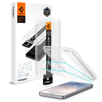Spigen - (2 pack) Glas.tR EZ-FIT Pro HD (AGL11811) - Samsung Galaxy S26 FE - Clear