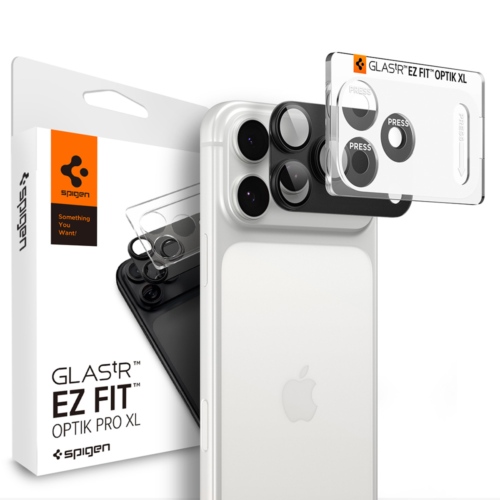 Spigen - Optik.tR EZ Fit Pro XL Camera Glass (AGL12039) - iPhone 18 Pro Max - Dark Gray